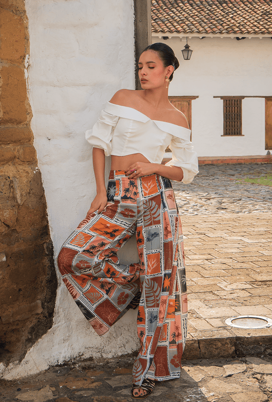 Set Croptop "Scarlet" & Pantalón "Ocaso"